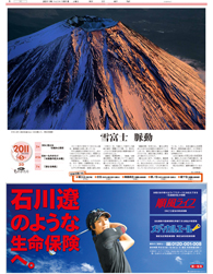 2011年１月１日付　東京本社版　朝刊セット版別刷り　第一生命保険