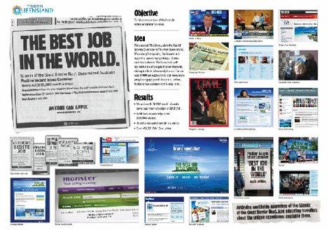 グランプリ受賞「BEST JOB IN THE WORLD/TOURISM QUEENSLAND」（オーストラリア）